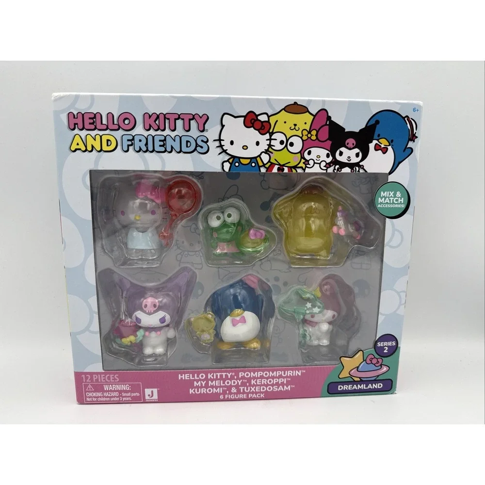 Hello Kitty And Friends 6 Figure 12 Pieces Pack Sanrio Series 2 Dreamland NIB